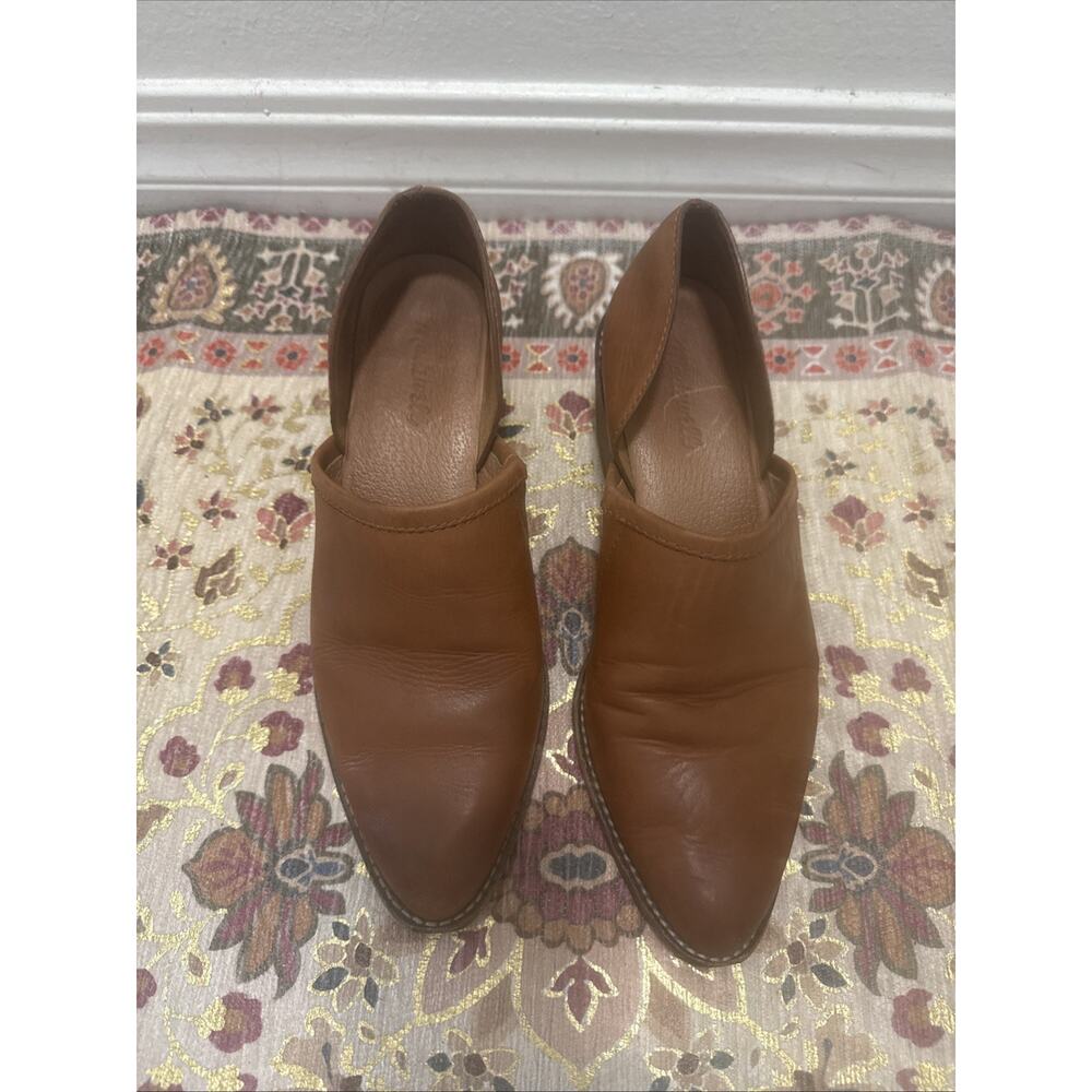 Madewell Brady Low Cut Bootie Womens Sz 8.5M English Saddle Brown Leather Shoes - Picture 3 of 9